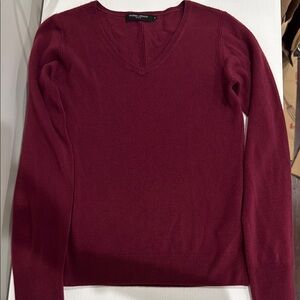 Soft V-Neck Sweater - Burgundy